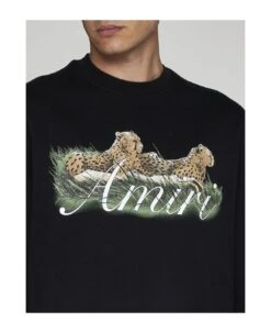 Amiri Cheetah Logo Cotton Sweatshirt -Classic Men Wear Store d521bbd11d493606dda7e6272f2ba544