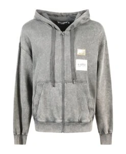 Dolce & Gabbana Logo Patch Zip Hoodie
