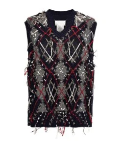 Maison Margiela Argyle Patterned Vest