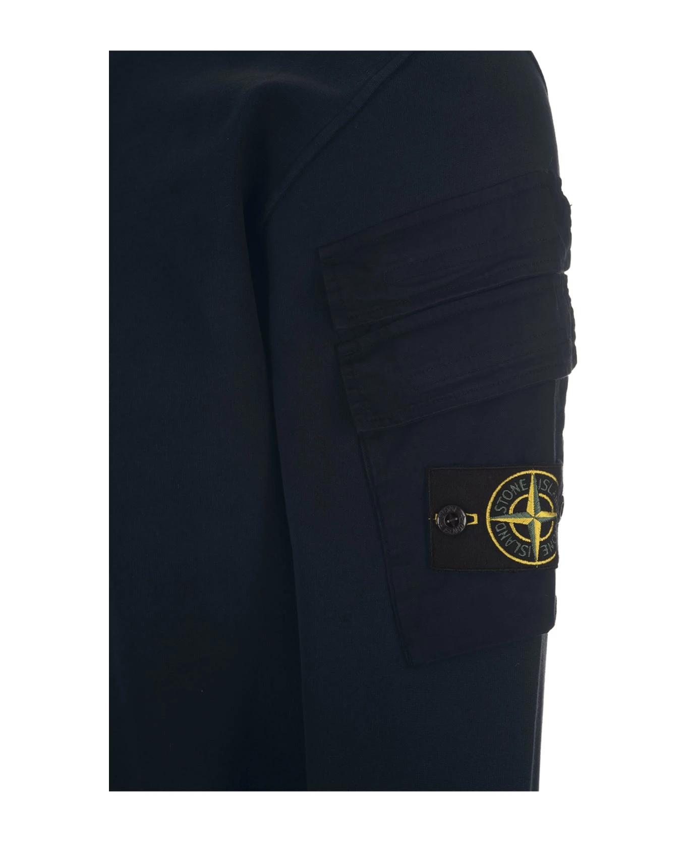 Stone Island Navy Blue Sweatshirt With Pockets 3 Stone Island Navy Blue Sweatshirt With Pockets - Image 3