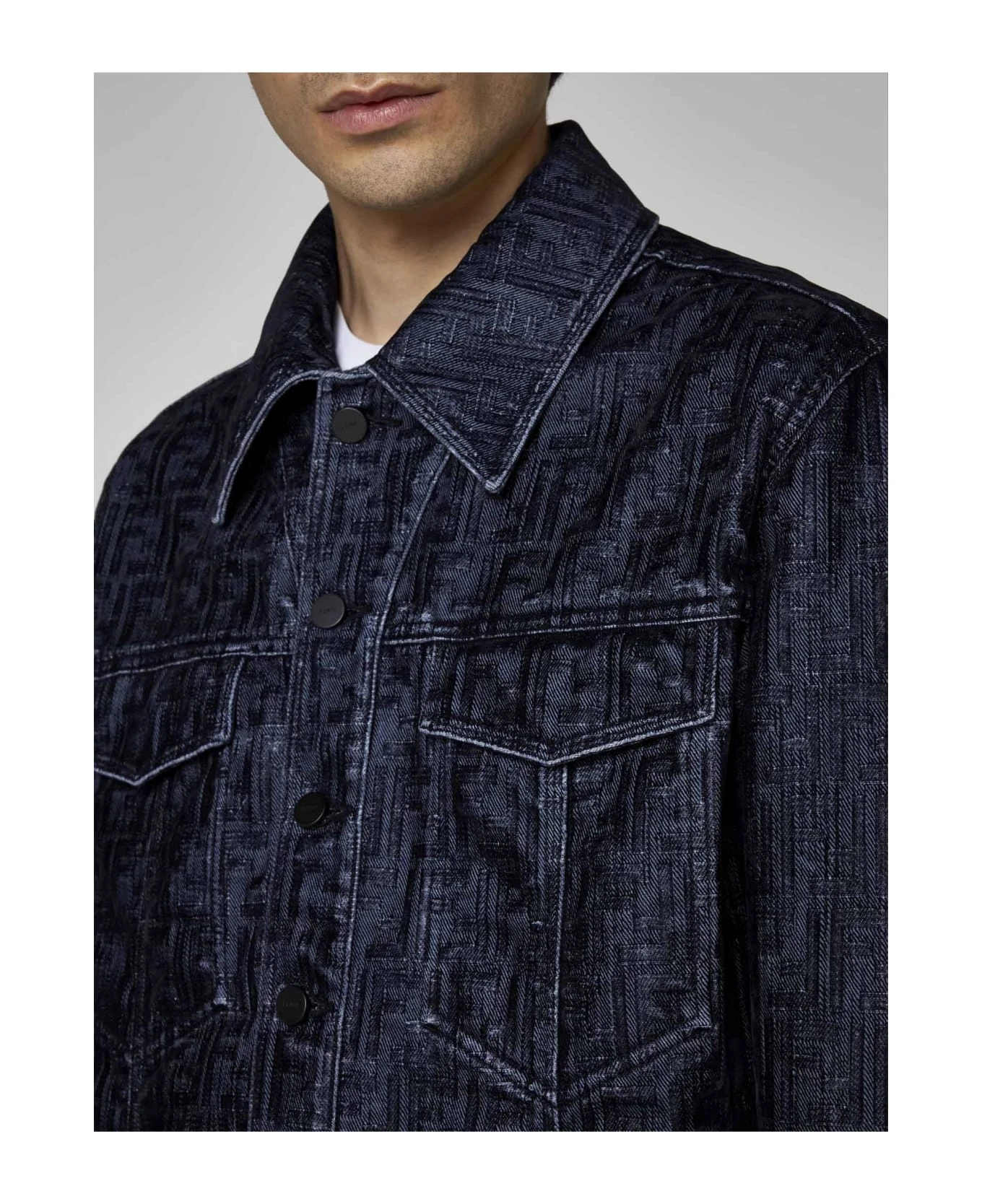 FENDI Ff Denim Jacket 5 FENDI Ff Denim Jacket - Image 5